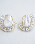 Halo Pearl Statement Earrings