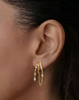 Draped Chain Illusion Earrings