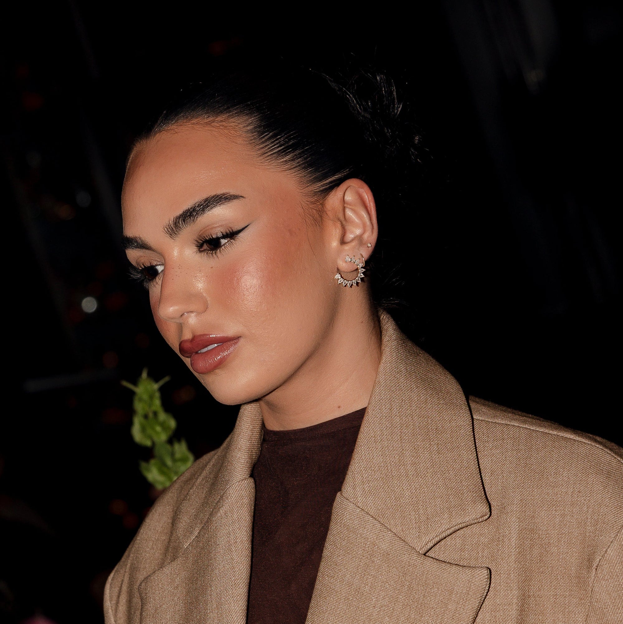 Crescent Flora Earrings