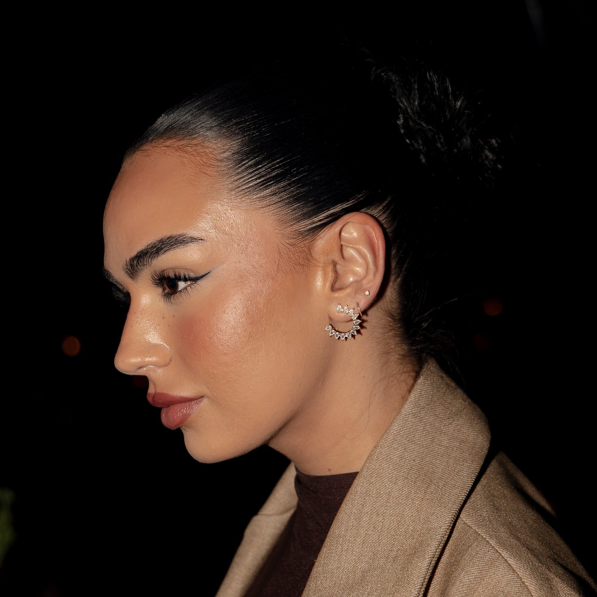 Crescent Flora Earrings