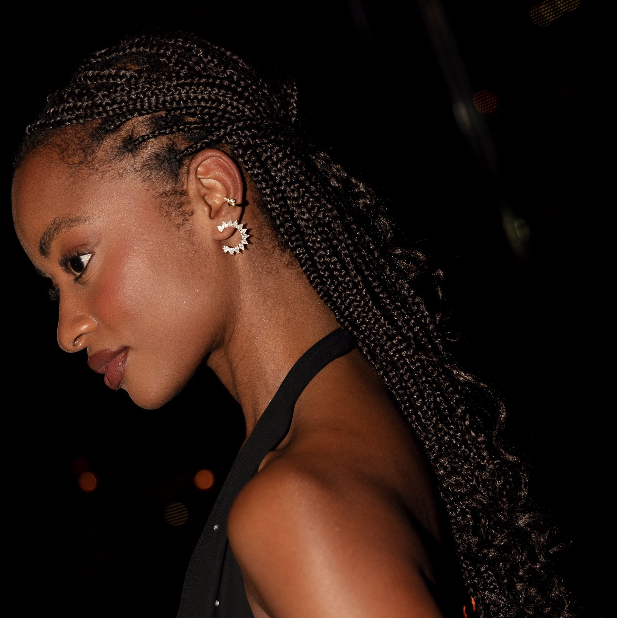 Crescent Flora Earrings