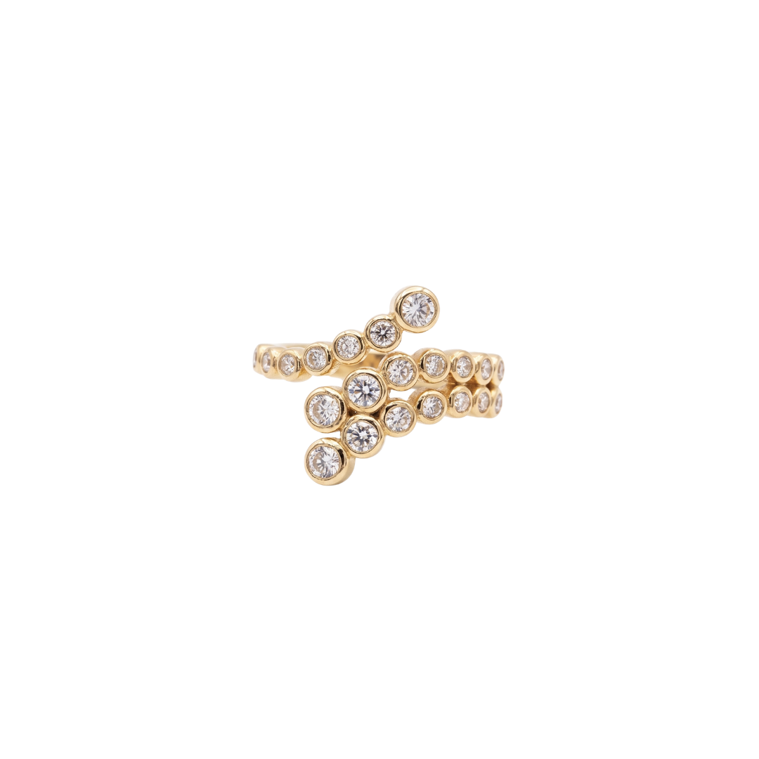 Double Curved Pavé Ring