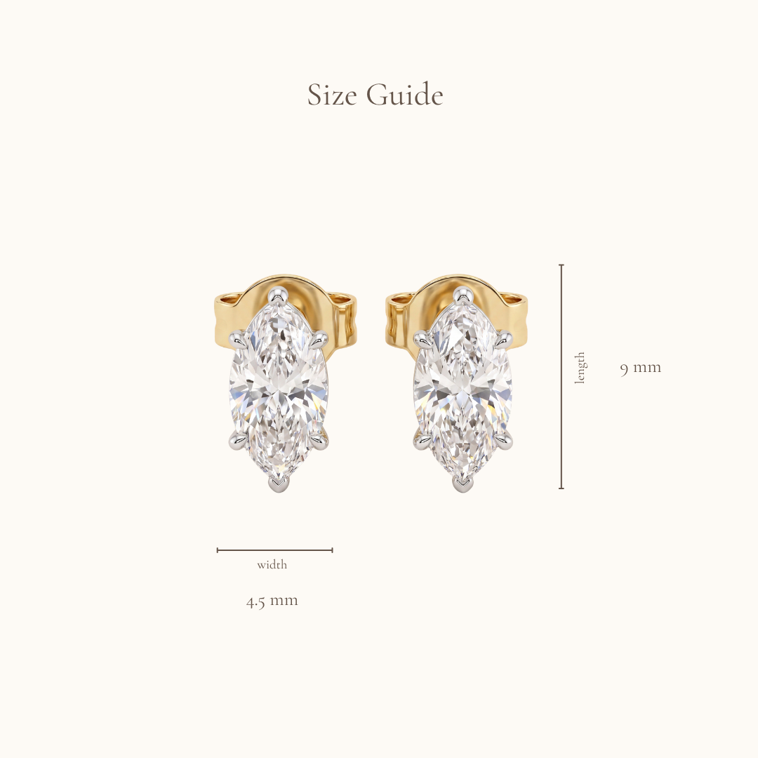 Marquise Diamond Stud 2 Carat
