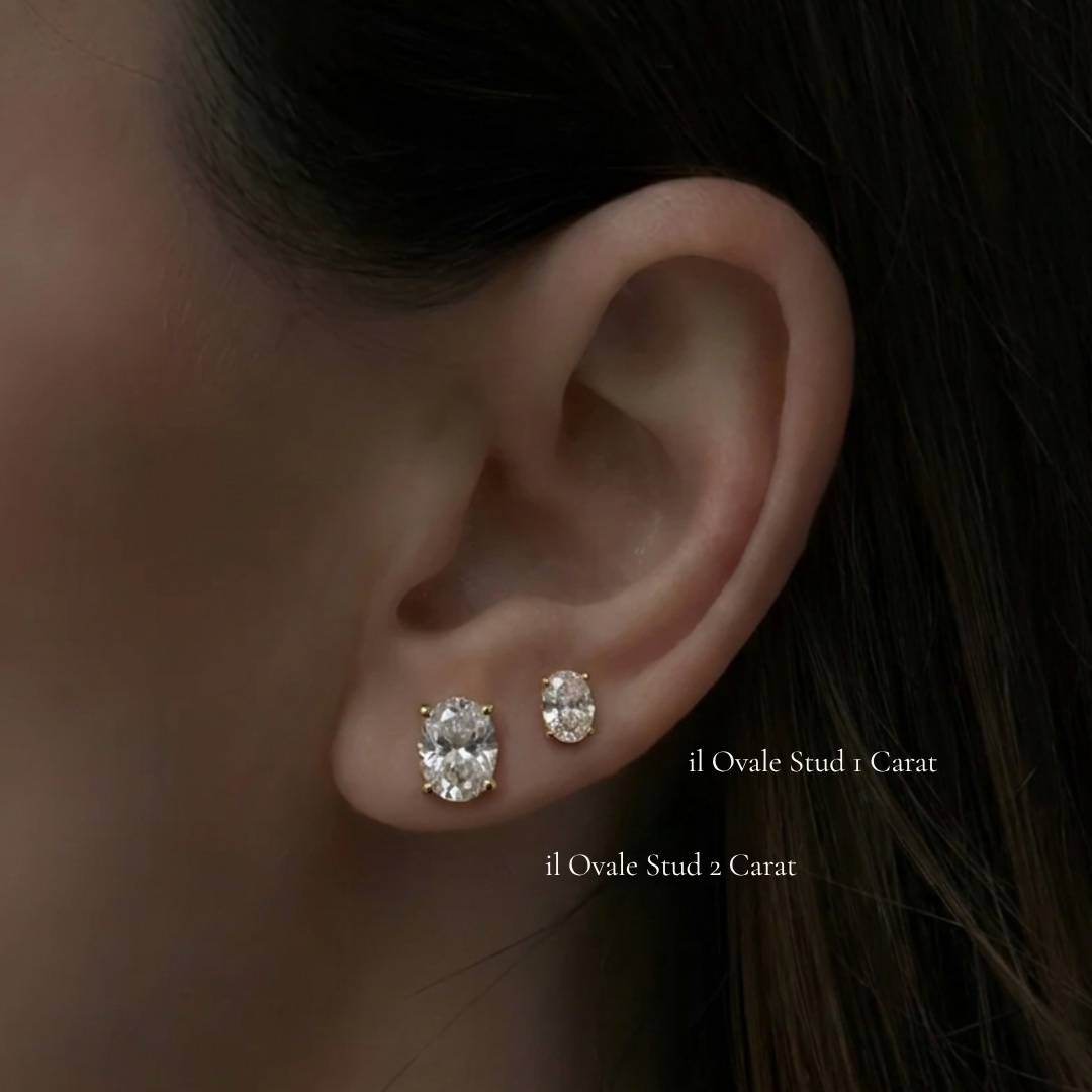 il Ovale Stud 2 Carat