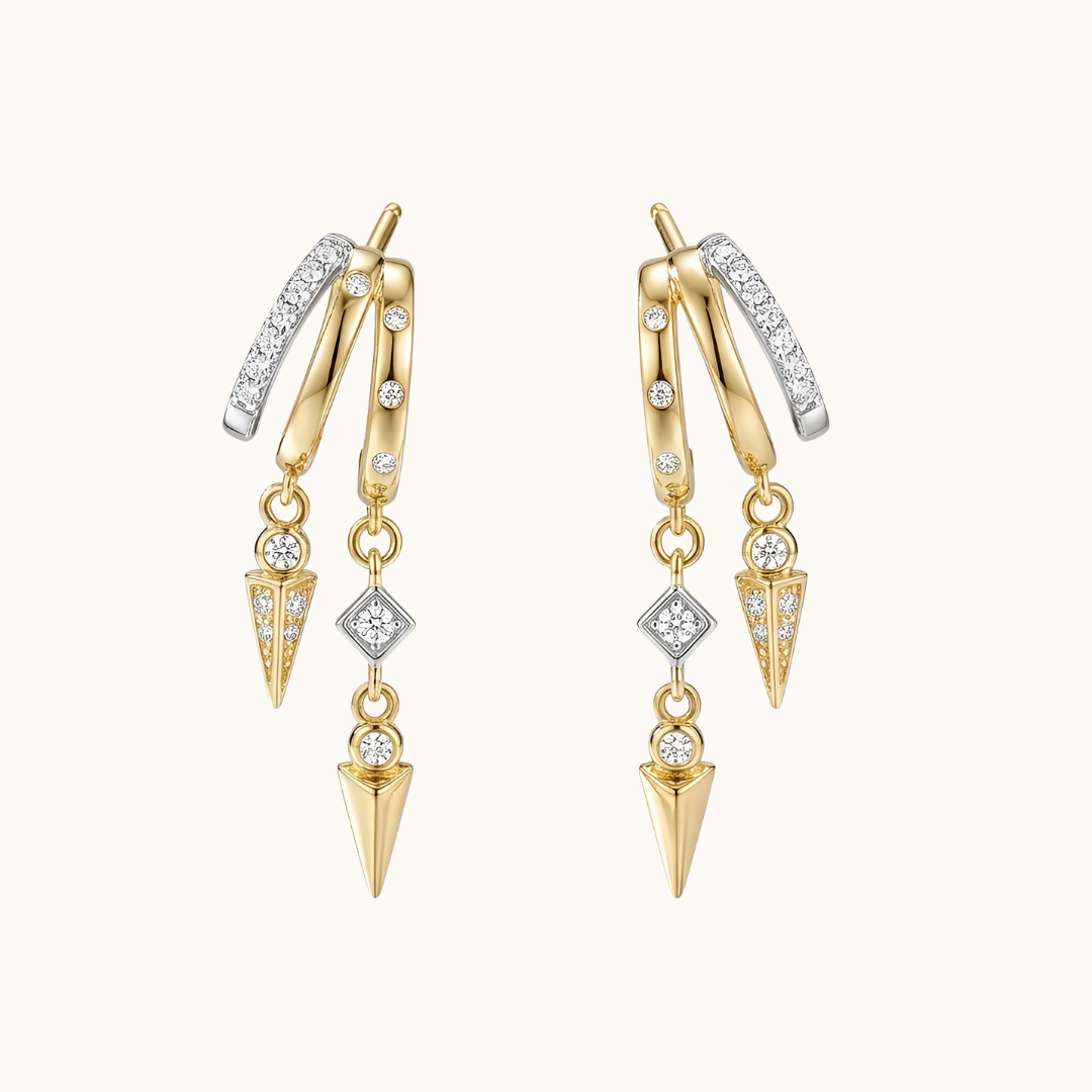 Mixed Metal Mistica Illusion Earrings