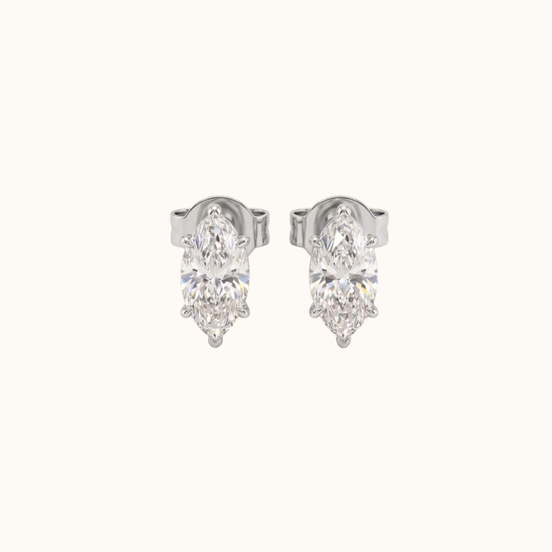 Marquise Diamond Stud