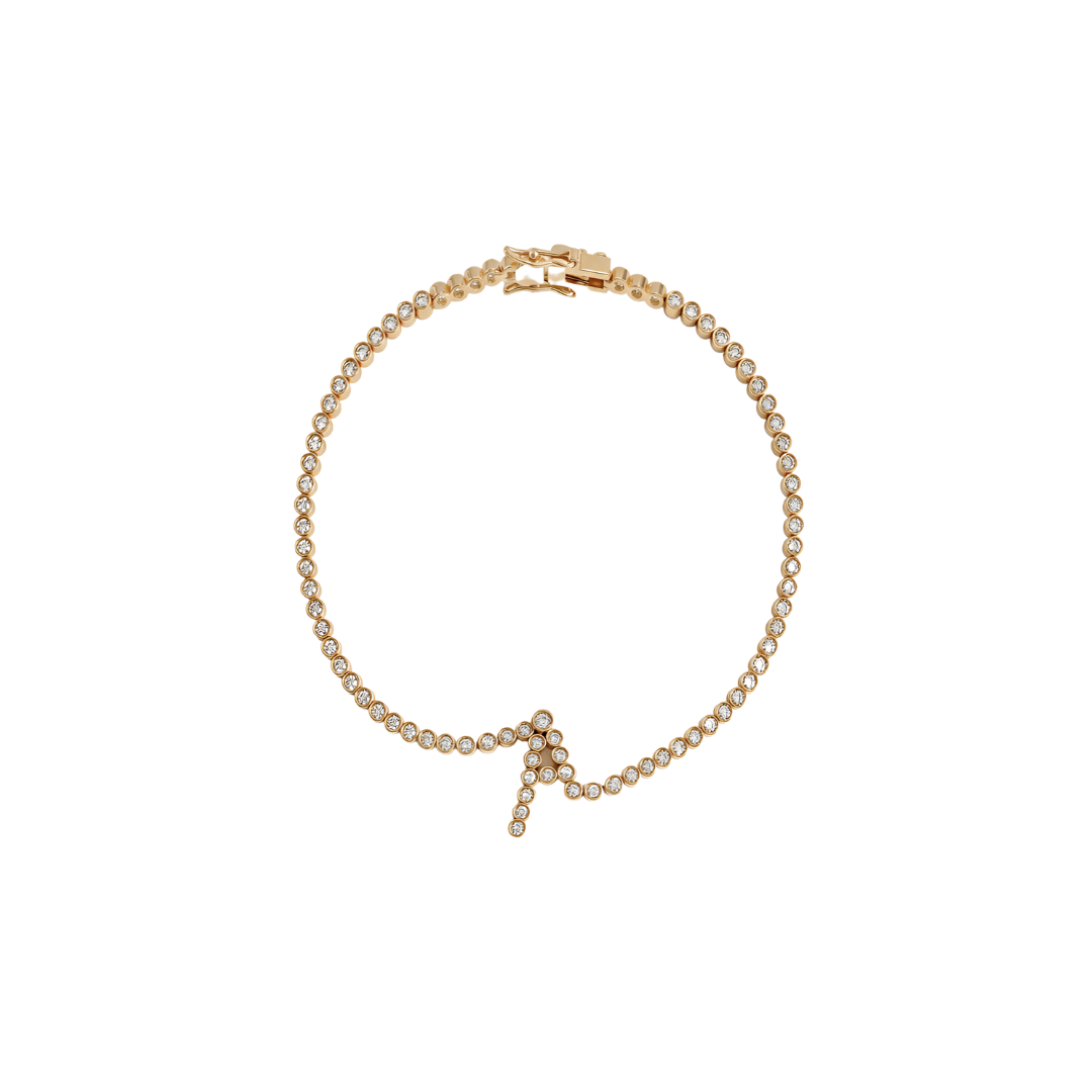 Signature Pavé Initial Bracelet