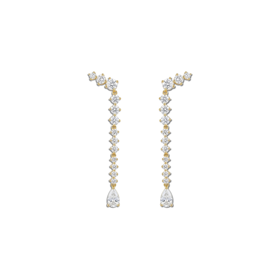 Double Take Tennis Diamond Drop Earrings