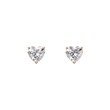Diamond Heart Studs 2 Carat