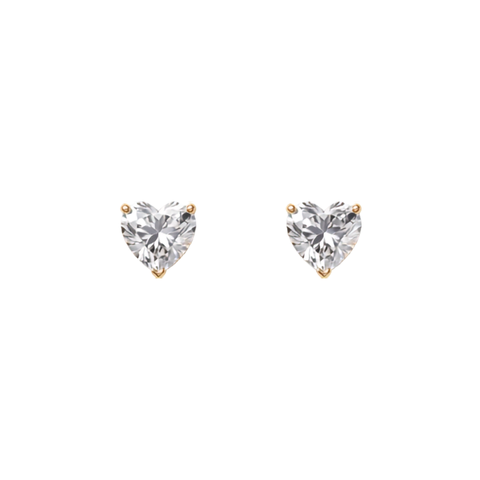 Diamond Heart Studs 2 Carat