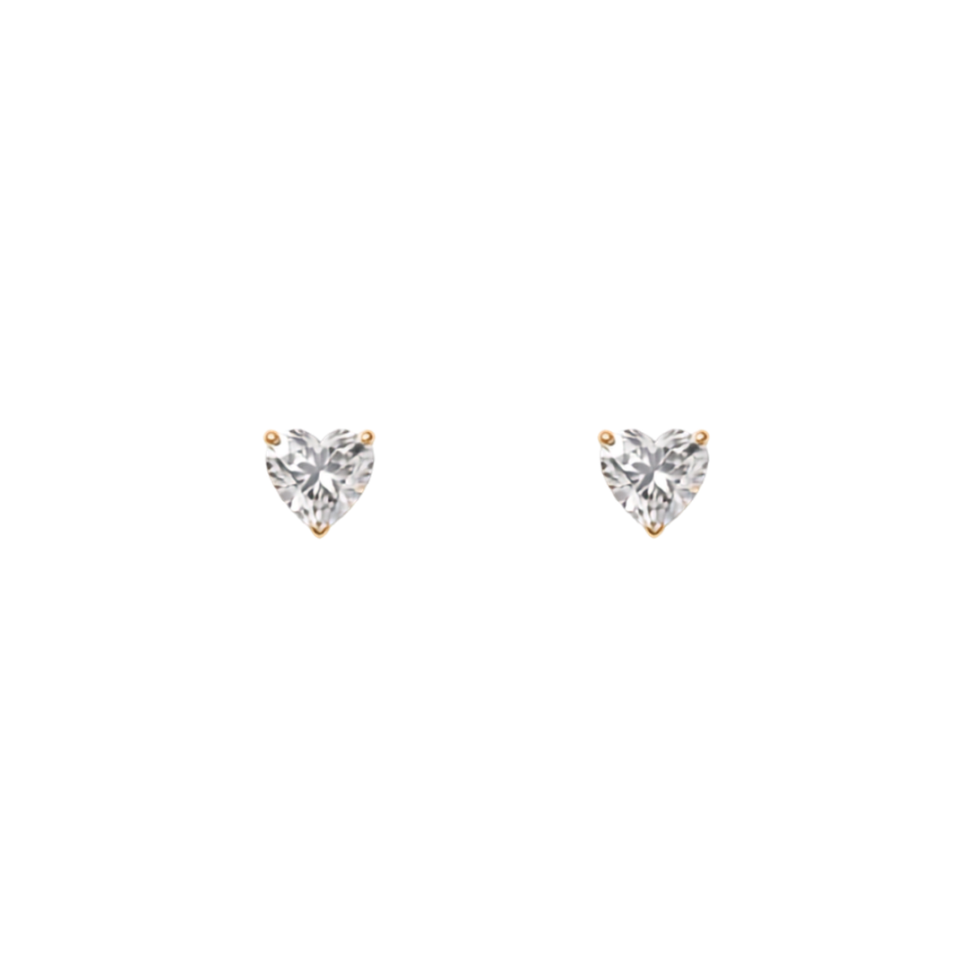 Diamond Heart Studs 1 Carat