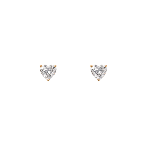 Diamond Heart Studs 1 Carat