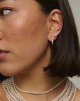 Harper Pearl Safety Pin Earrings