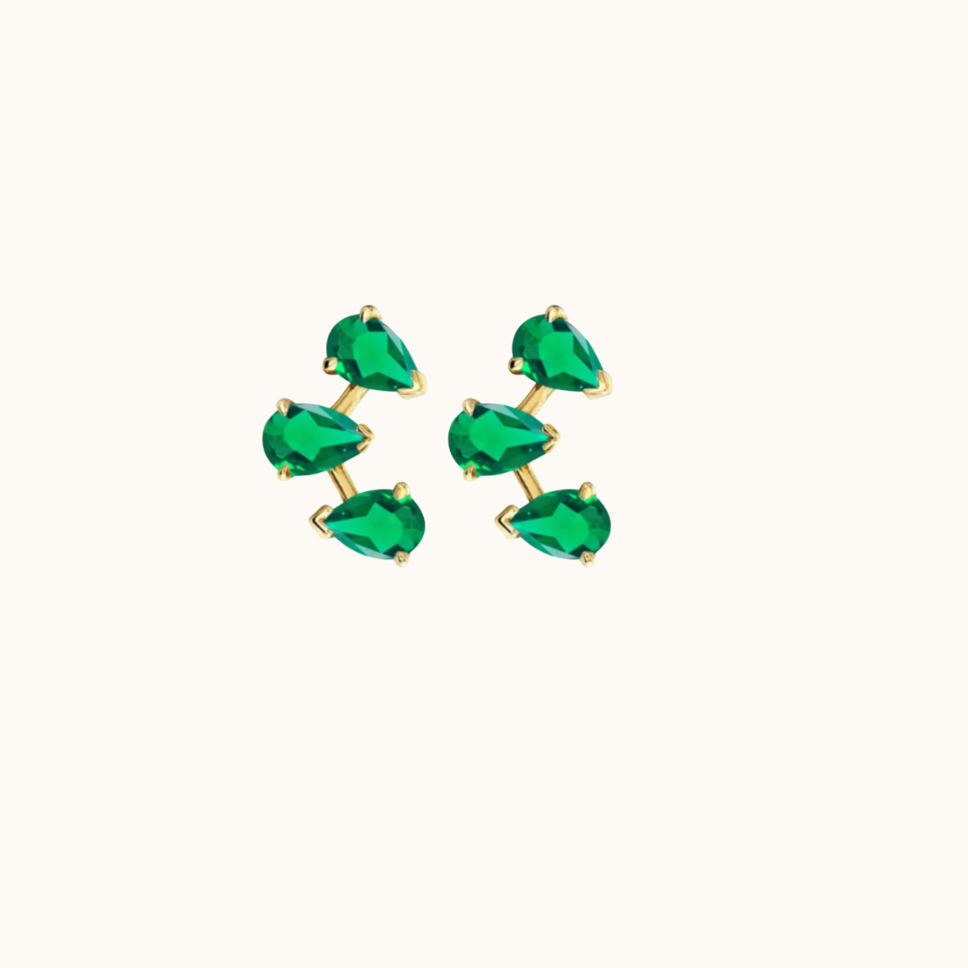 Emerald Arc Studs