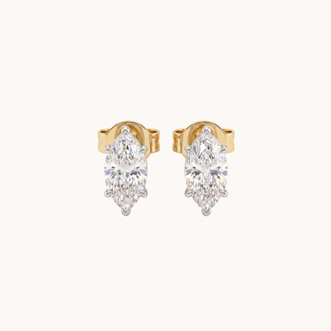 Marquise Diamond Stud