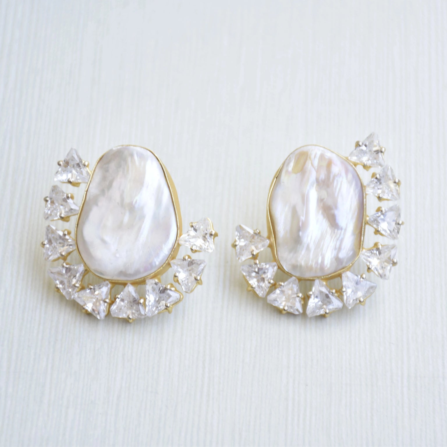 Halo Pearl Statement Earrings