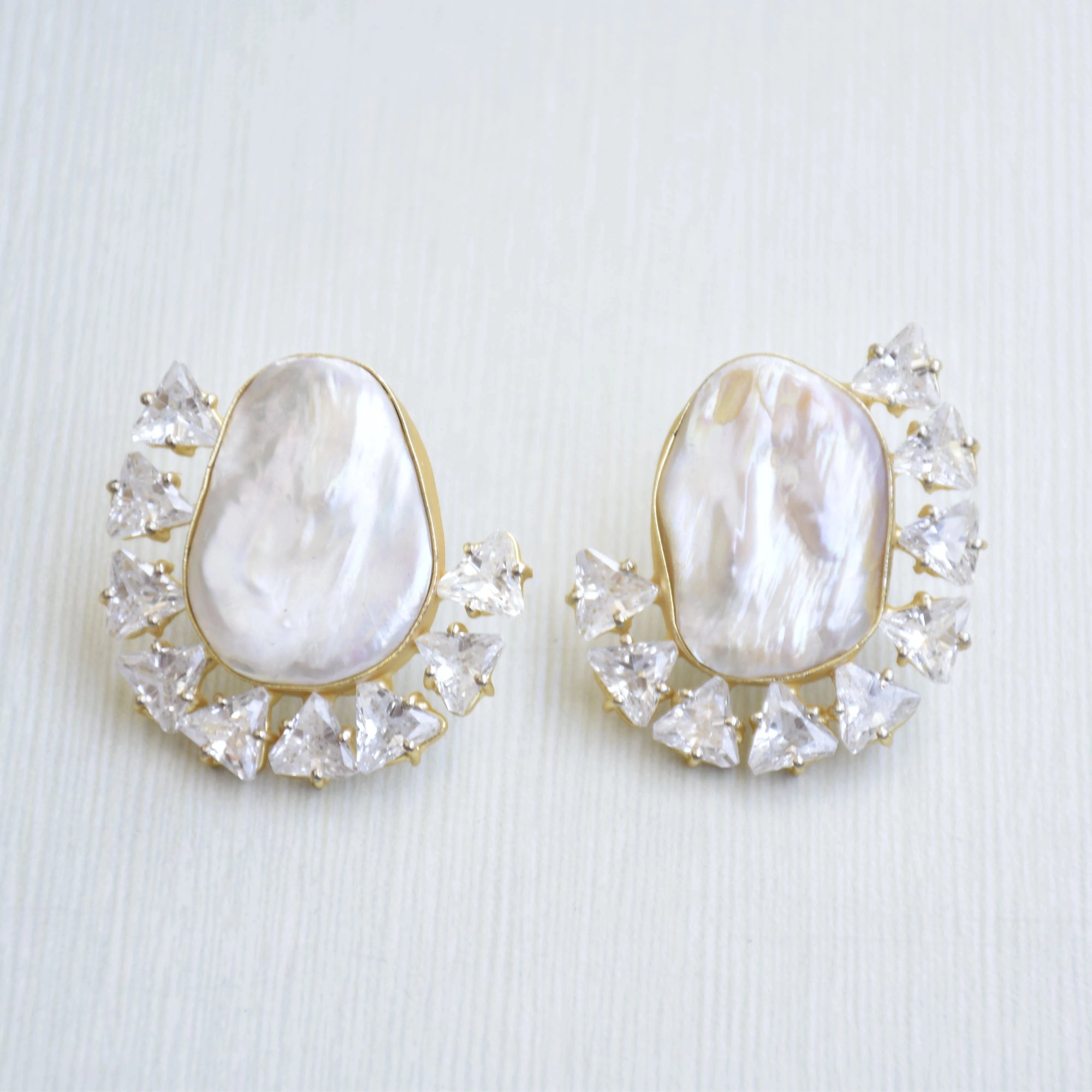 Halo Pearl Statement Earrings