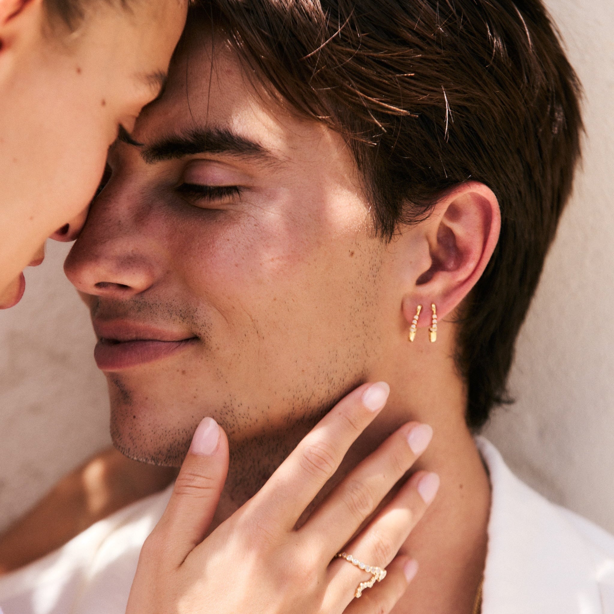 Diamond Safety Pin Earrings