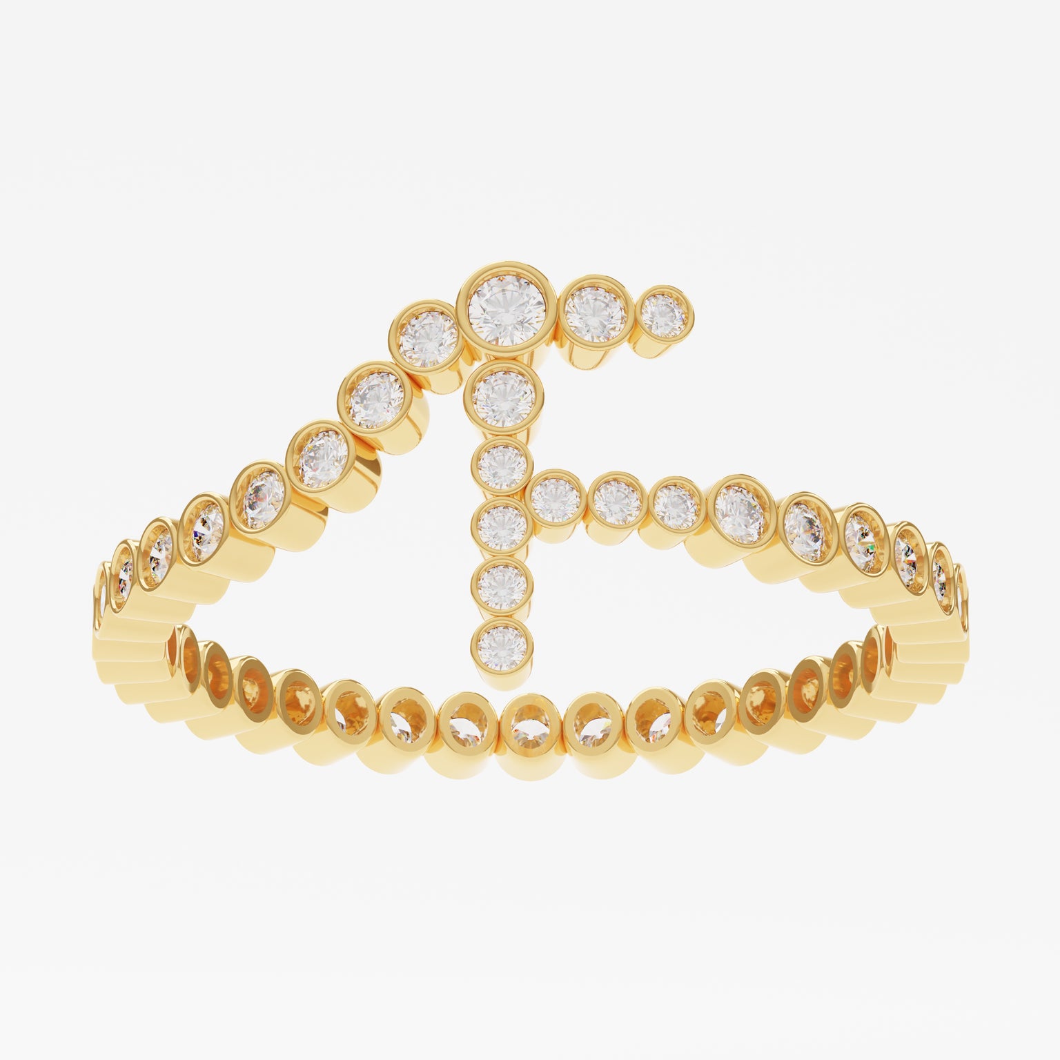 Signature Pavé Initial Ring