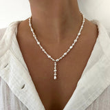 Luna Drop Pearl Necklace