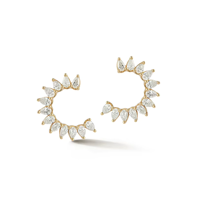 Crescent Flora Earrings