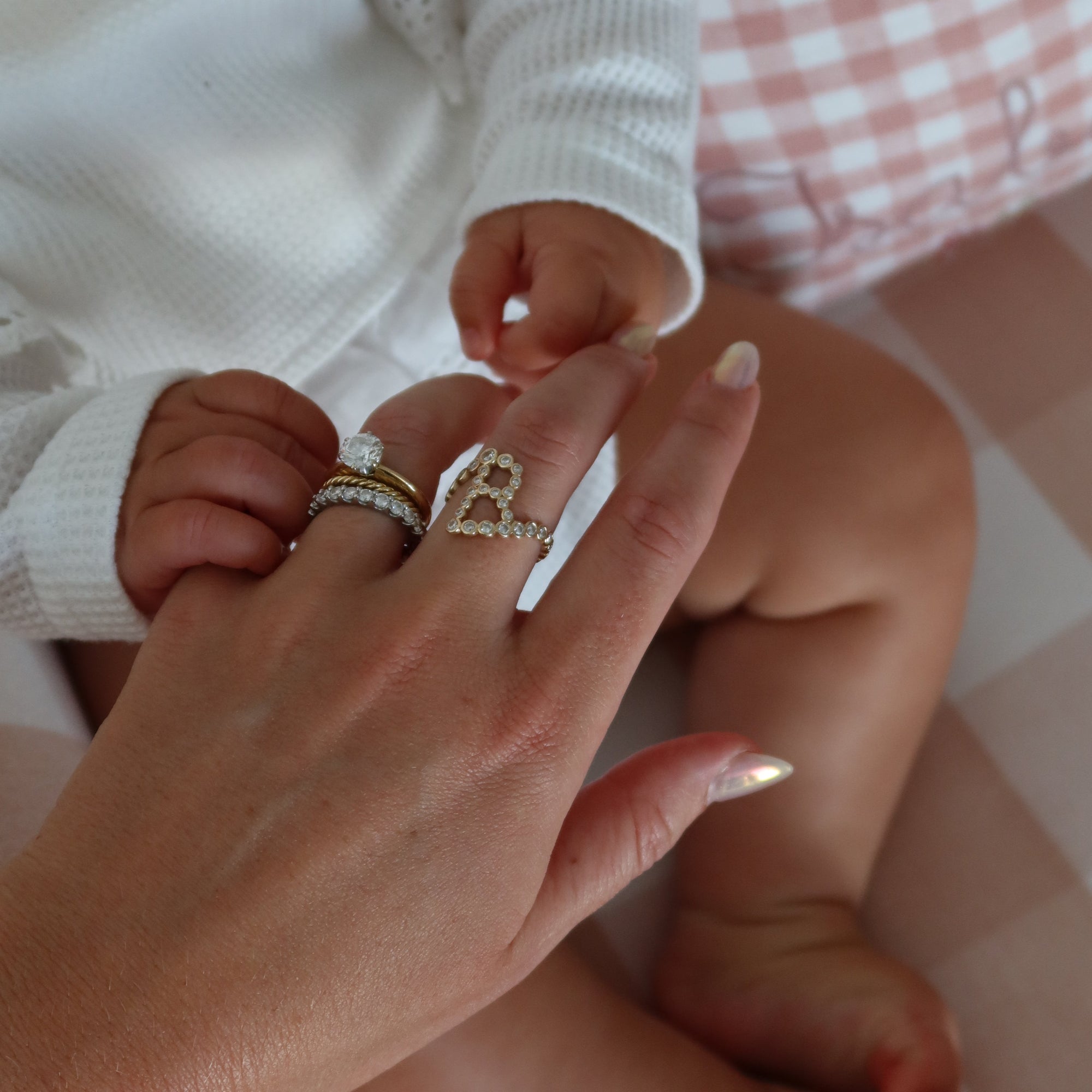 Signature Pavé Initial Ring