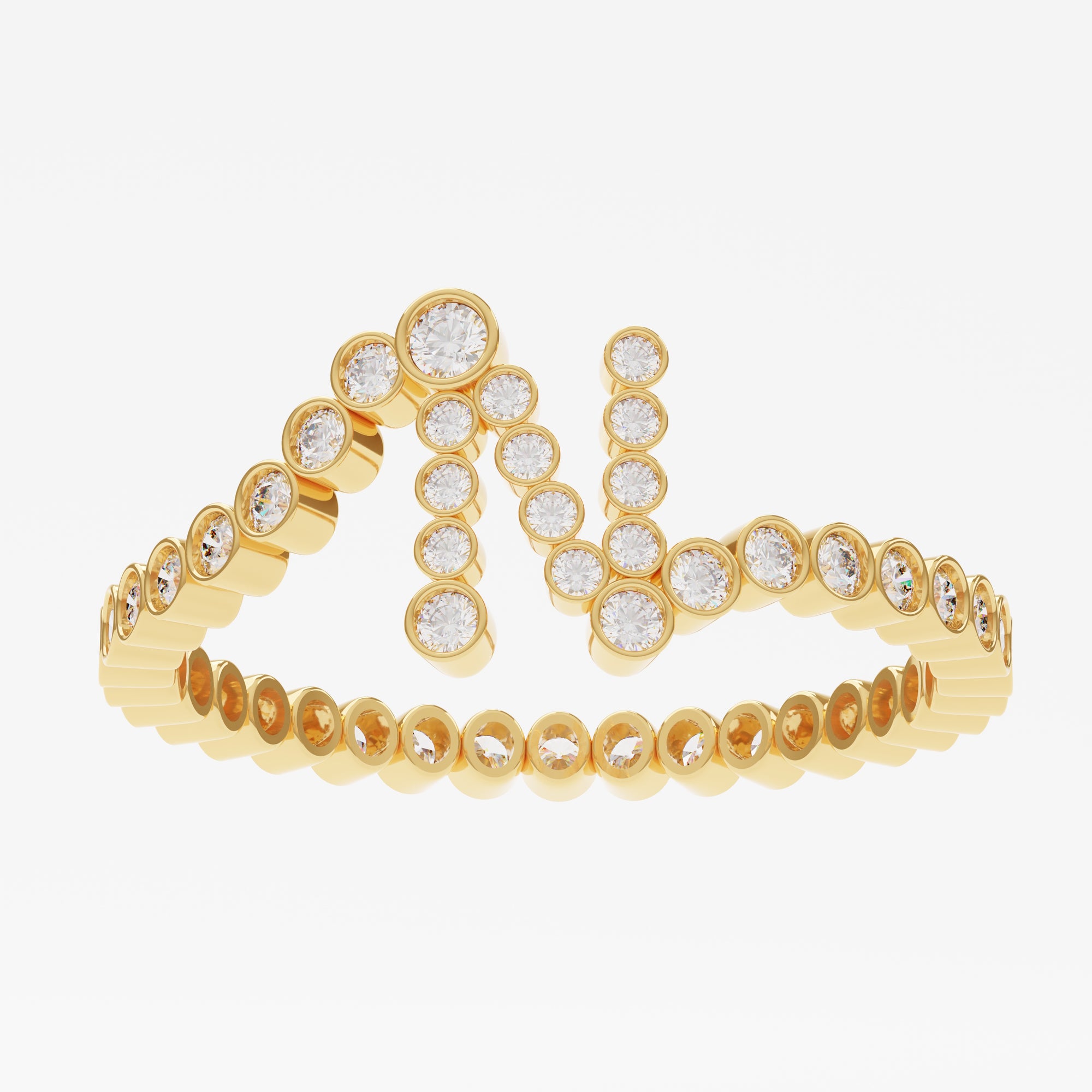 Signature Pavé Initial Ring