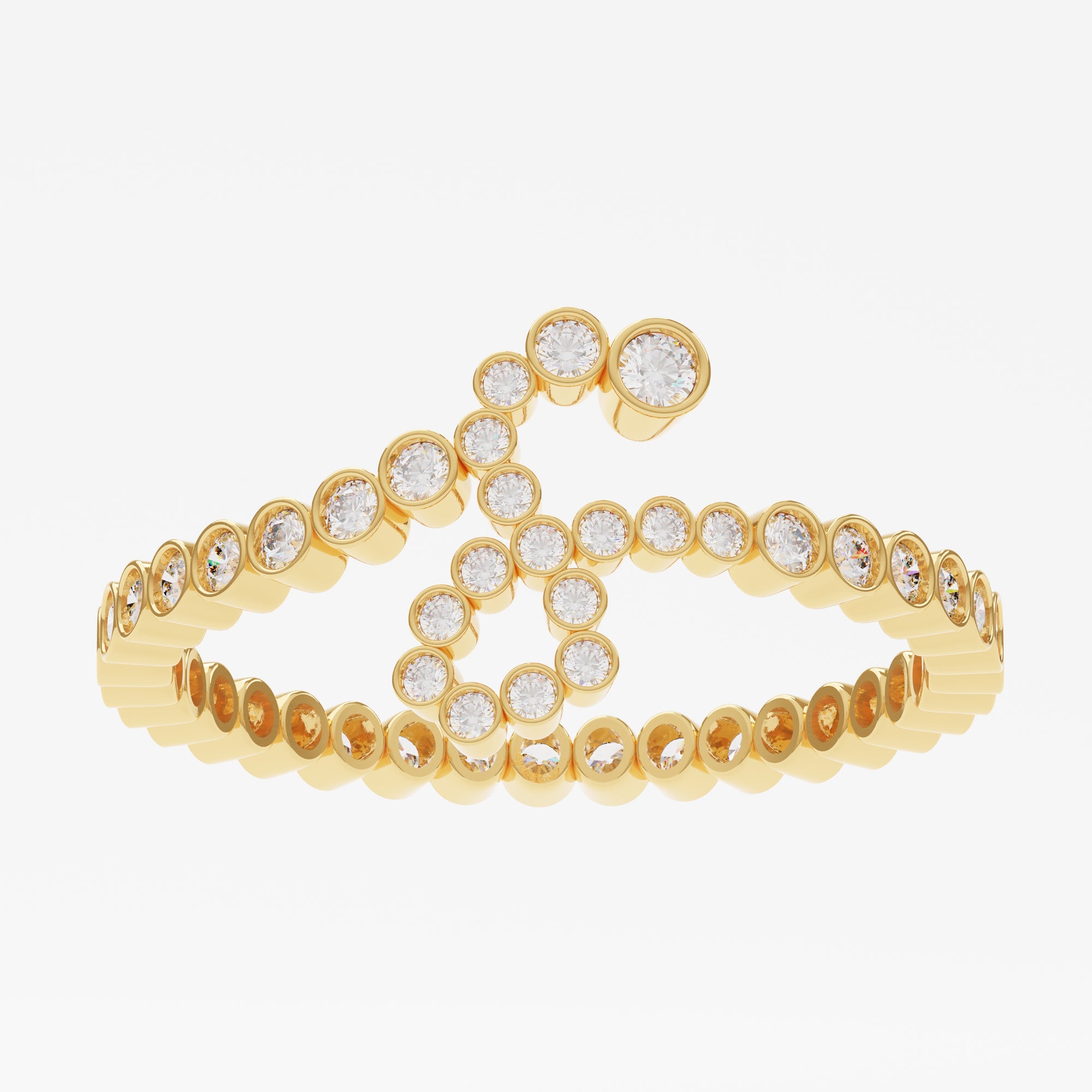 Signature Pavé Initial Ring