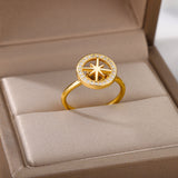 Be In The Present Gold Ring