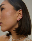 Harper Pearl Safety Pin Earrings