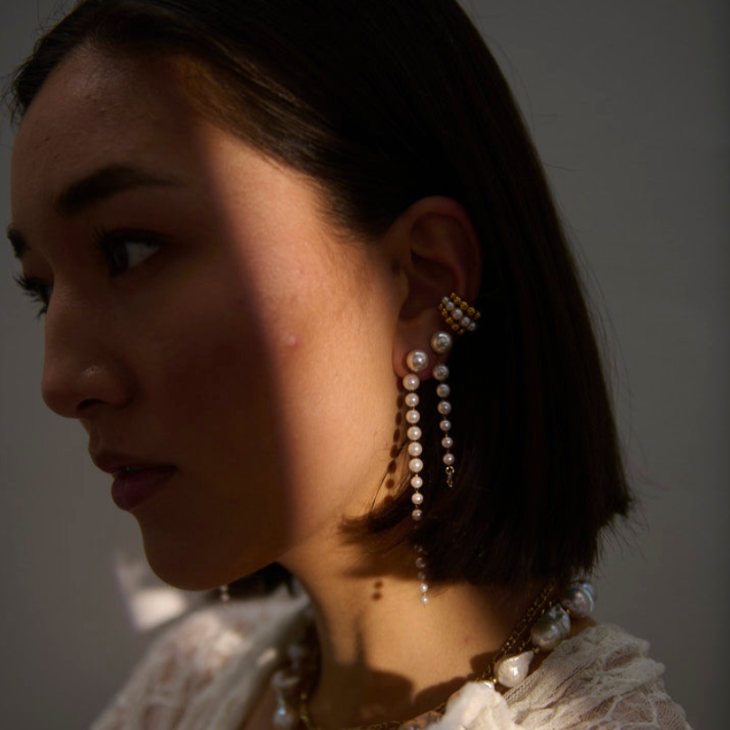 Pearl Cascade Pierceless Cuff