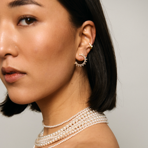 Crescent Flora Earrings