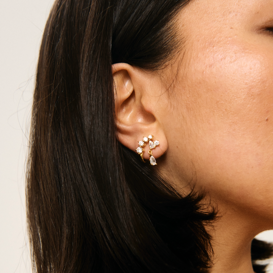 Aurora Earring & Stellar Climber Stack Set