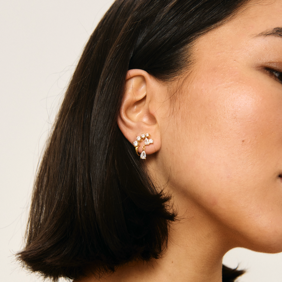 Aurora Earring & Stellar Climber Stack Set