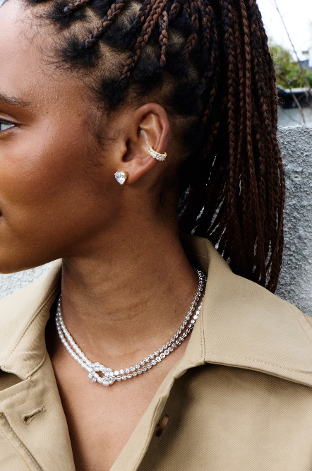Perla Diamond Knot Necklace