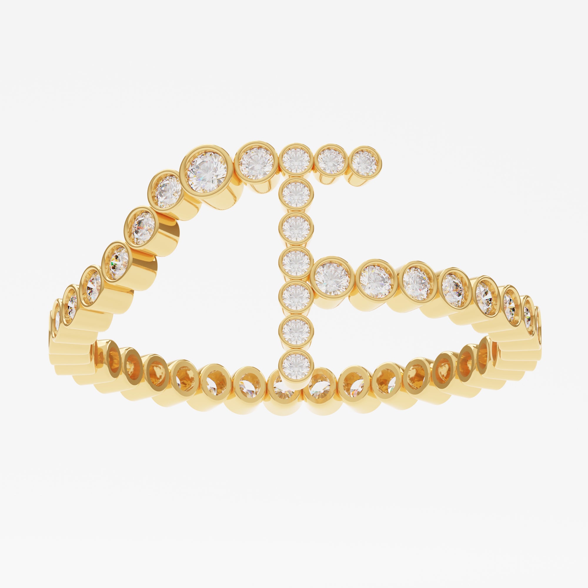 Signature Pavé Initial Ring