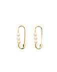 Harper Pearl Safety Pin Earrings