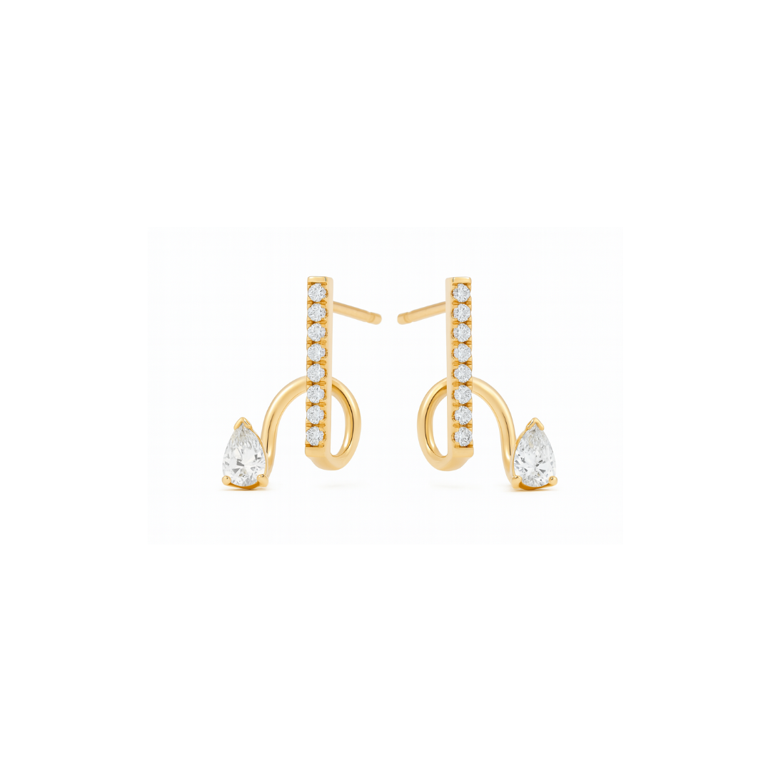 Eclipse Arc Illusion Earrings