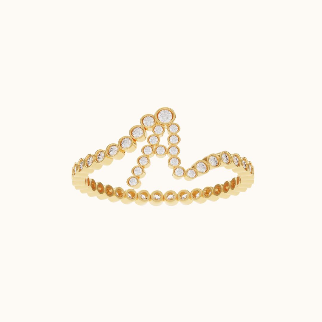 Signature Pavé Initial Ring