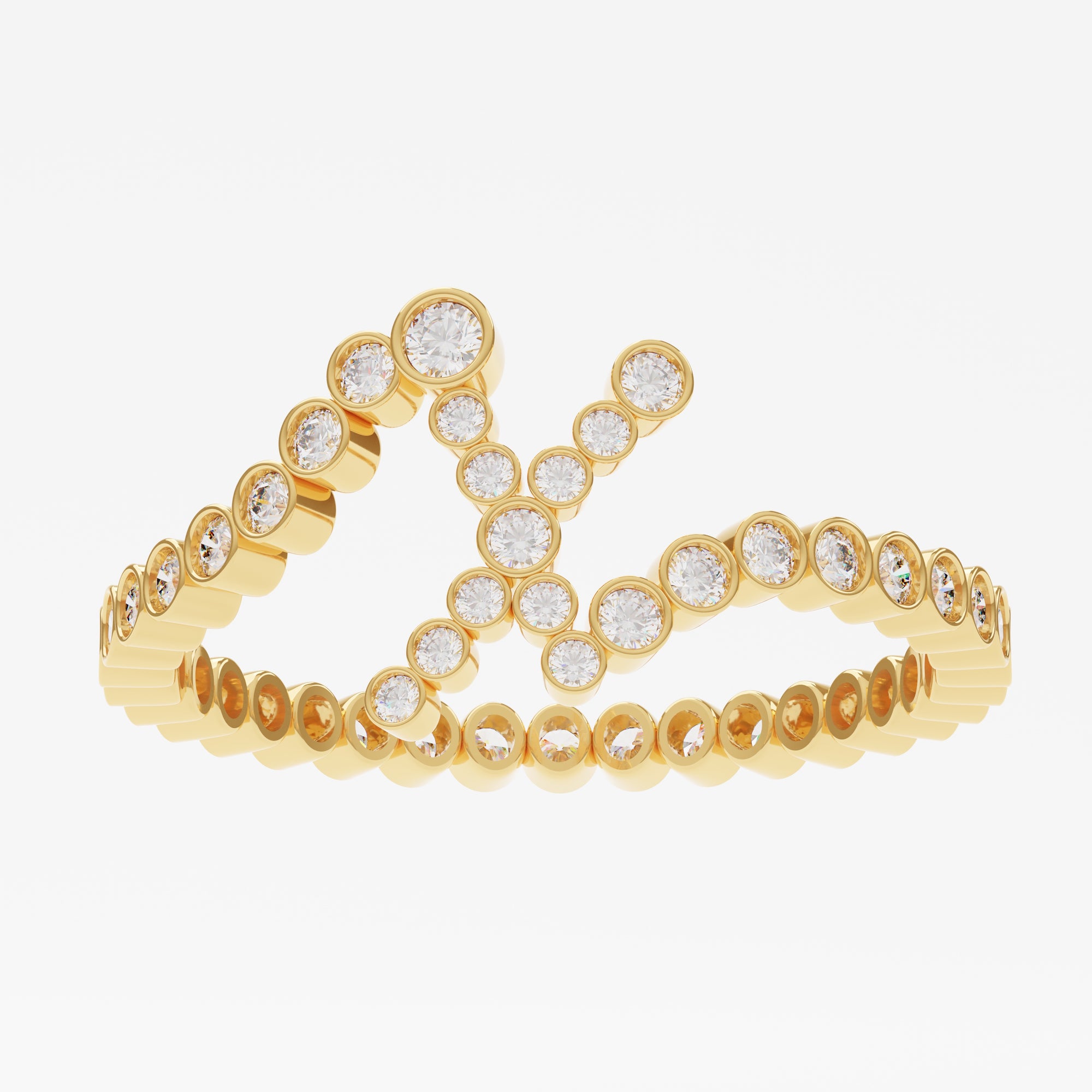 Signature Pavé Initial Ring