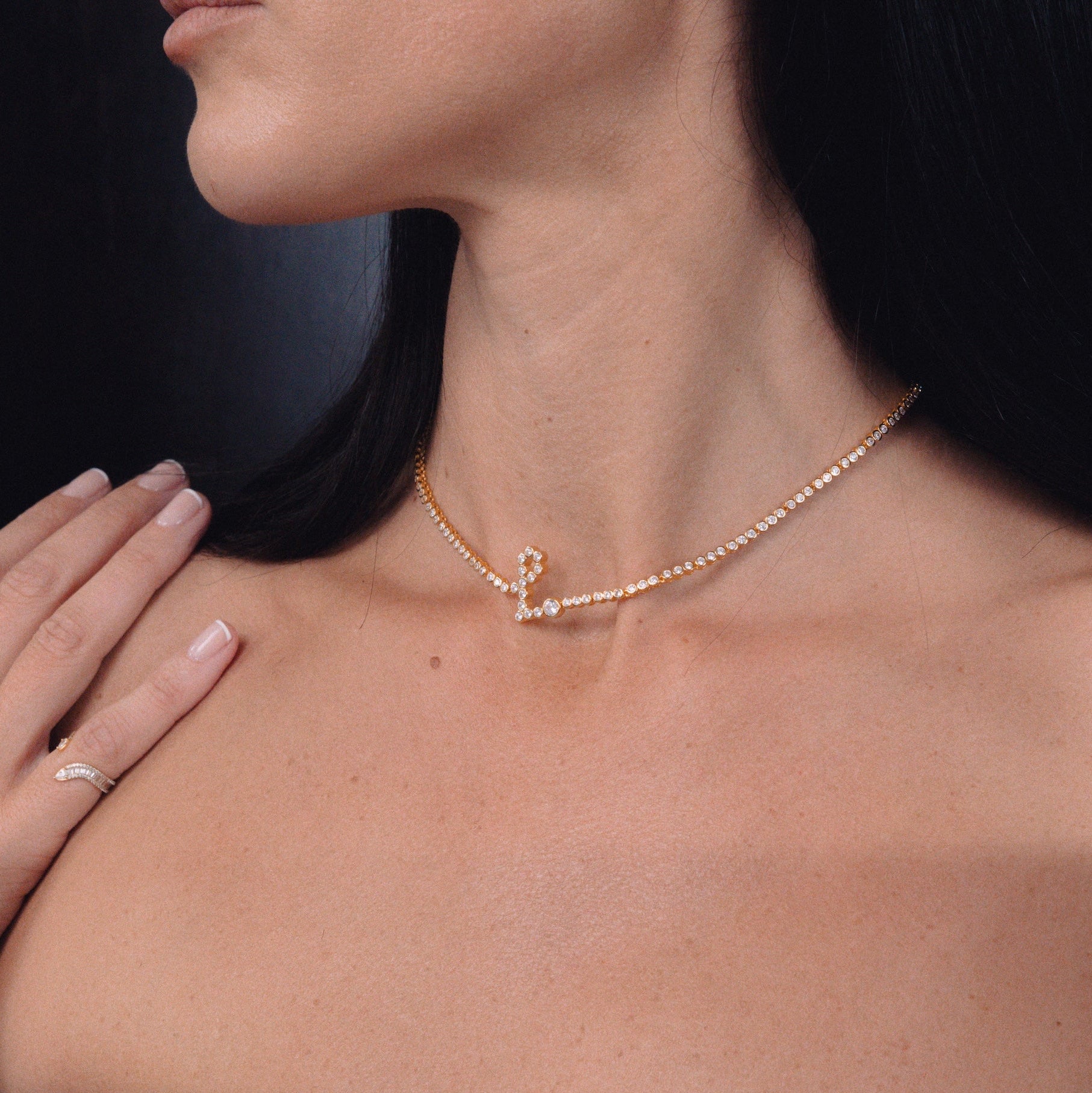 Signature Pavé Initial Necklace