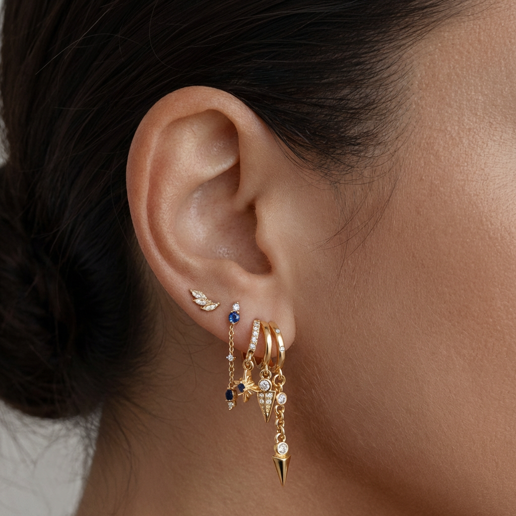 Stella Illusion Earring Stack Set of 3