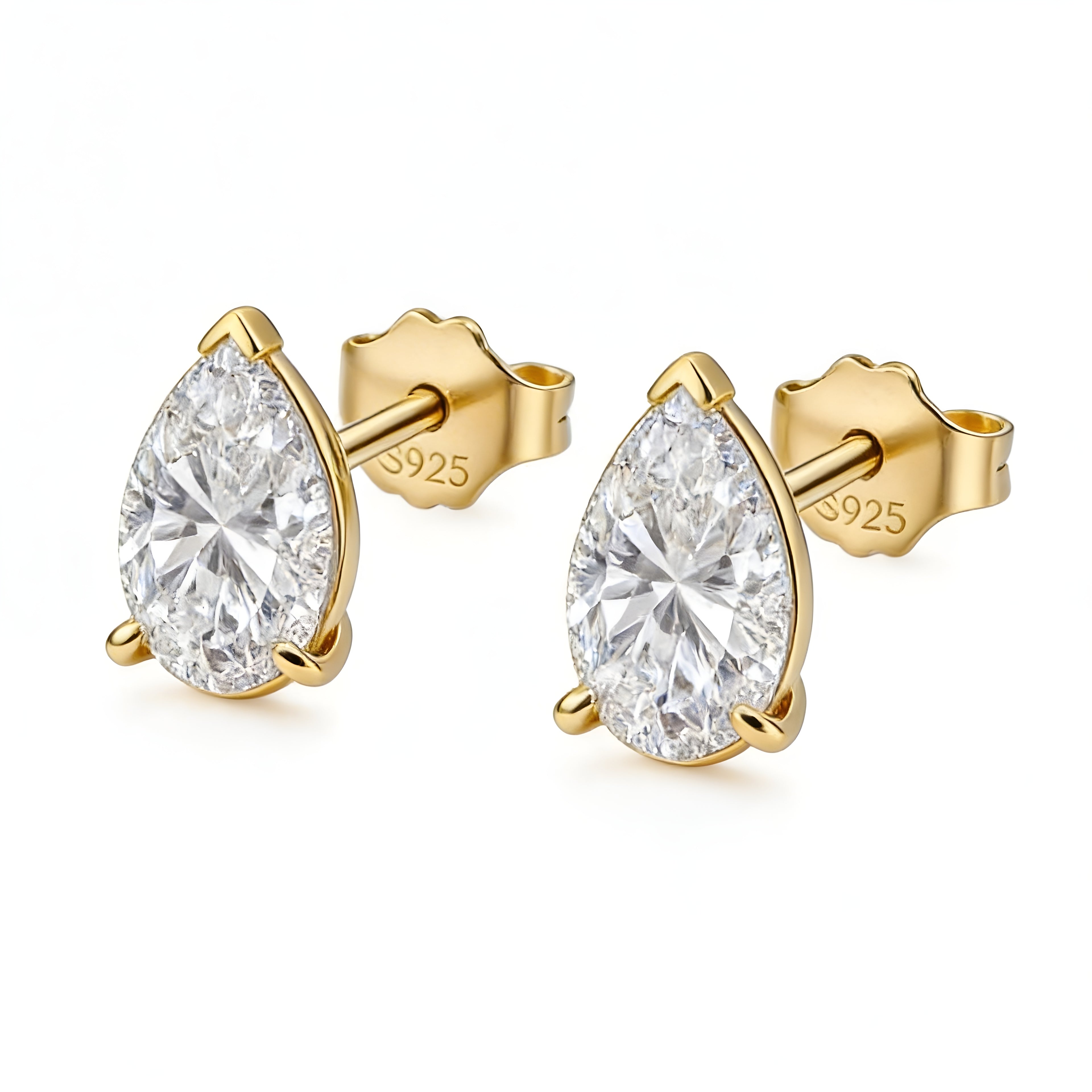 la Pera Stud 2 Carat