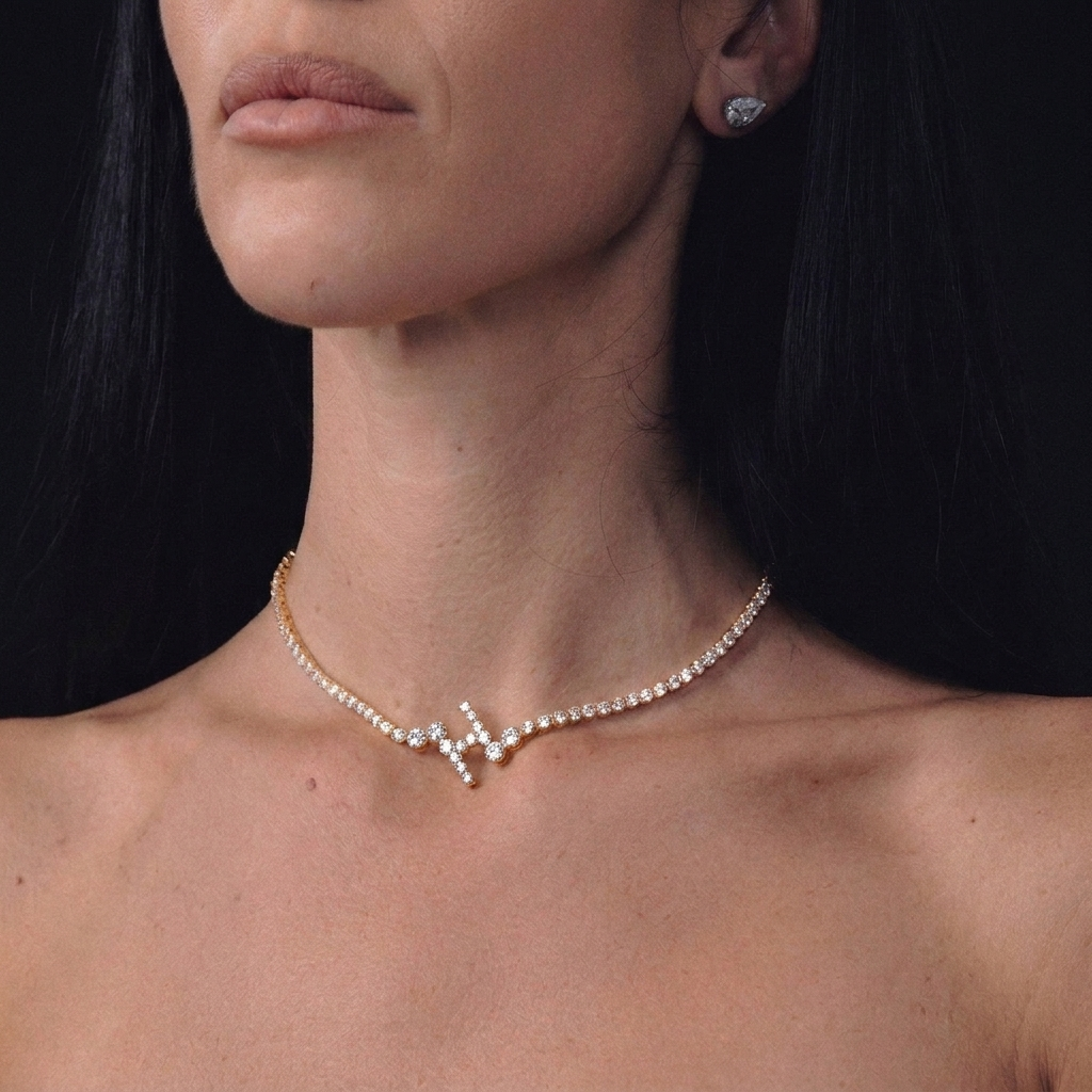 Signature Pavé Initial Necklace