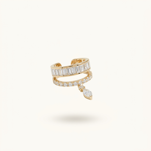 Aurora Diamond Drop Pierceless Cuff