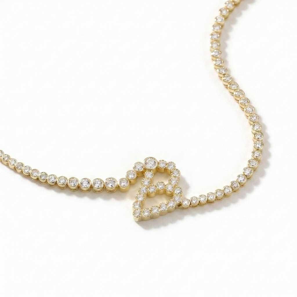 Signature Pavé Initial Necklace