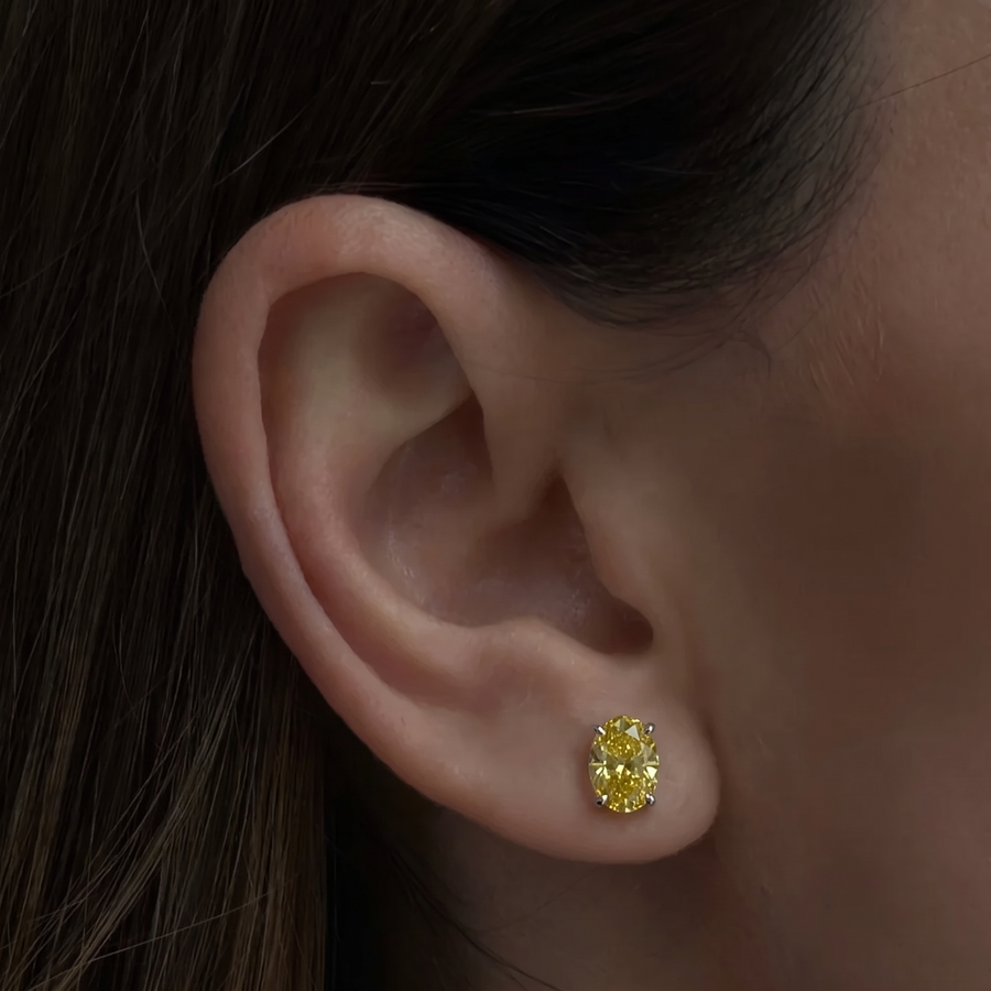 Luce Oval  Stud 1 &2 Carat