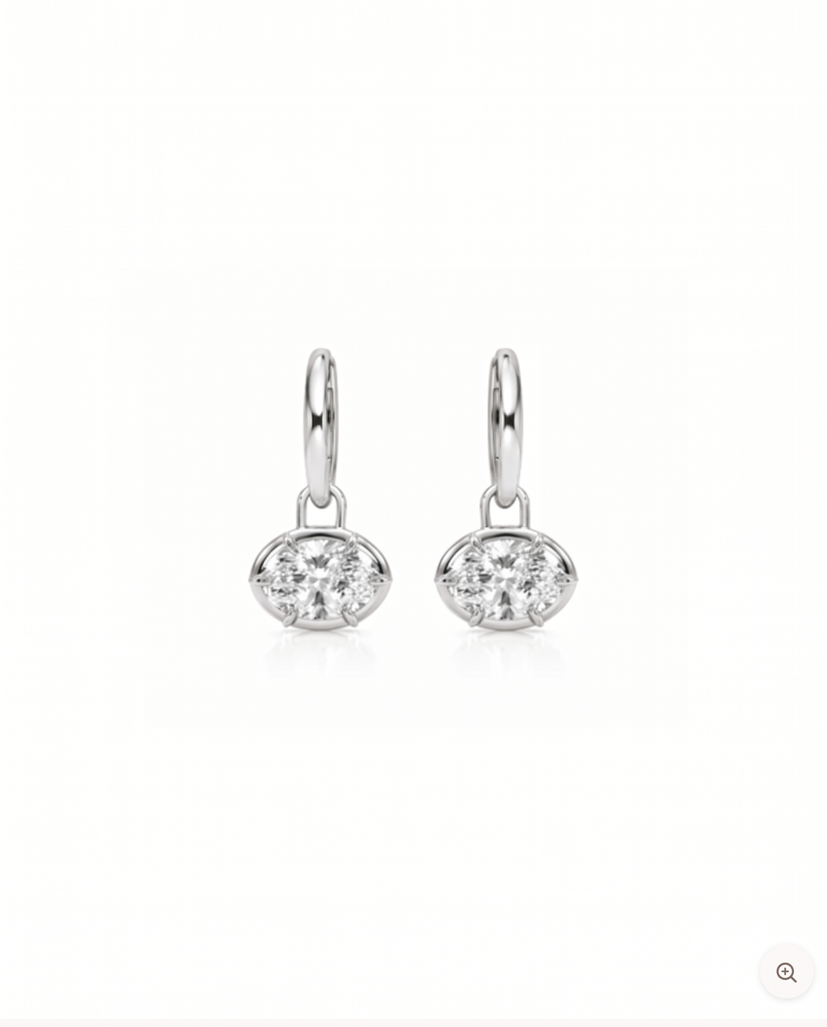 Oval Diamond Drop Convertible Huggies