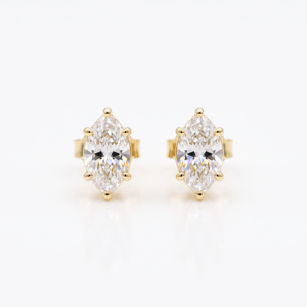 Marquise Diamond Stud 1 Carat