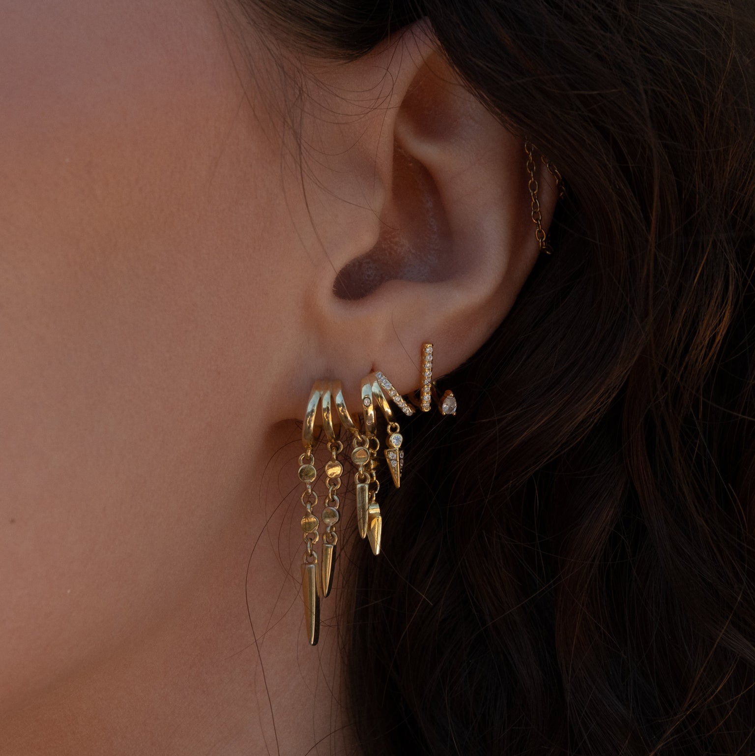 Eclipse Arc Illusion Earrings